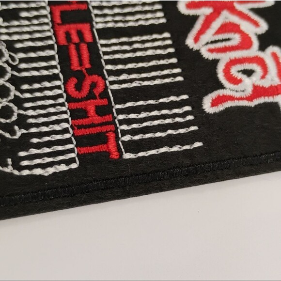 Slipknot Iron On Patch Embroidered Red and White On Black Background - Picture 7 of 10